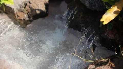 Mini waterfalls Stock Footage 104782944