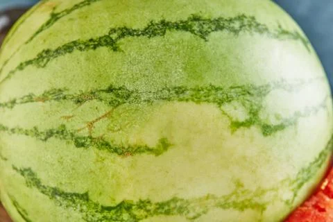 Mini watermelon close-up texture background Stock Photos