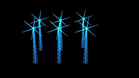 Mini wind turbine wireframe technology Stock Footage 259963882