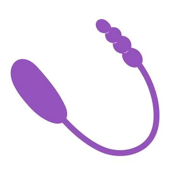 Mini wired bullet vibrator, egg shaped vibrating sex toy for women and couples Stock Illustration