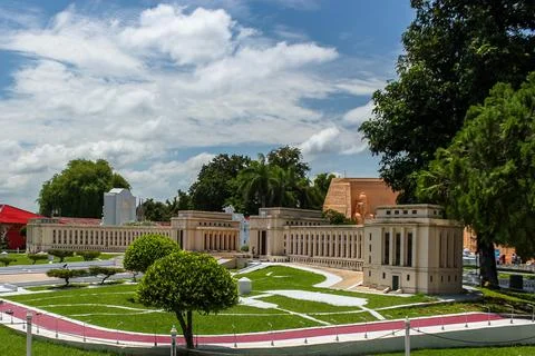 Miniature Architectural Model in a Park Stock Photos