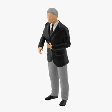Miniature Business Man 02 3D Model