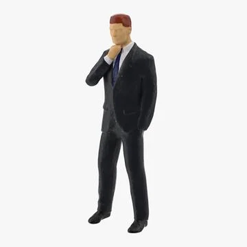 Miniature Business Man 05 3D Model