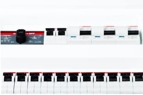 Miniature circuit breakers Stock Photos