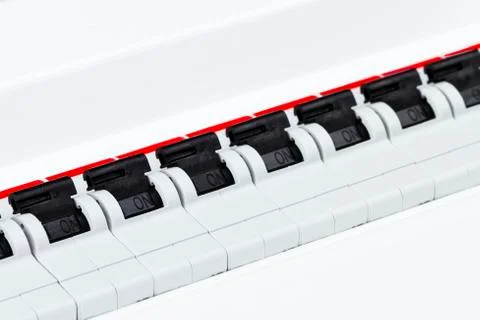 Miniature circuit breakers Stock Photos