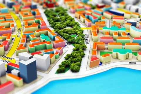 Miniature city Ilustração Stock