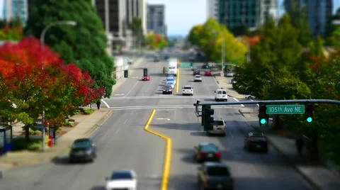 Miniature City Traffic Stock Footage 68034664