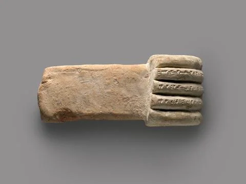 Miniature corbel in the shape of a hand ca. 883859 B.C. Assyrian The interi.. Stock Photos