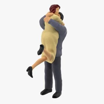 Miniature Couple In Love 04 3D Model