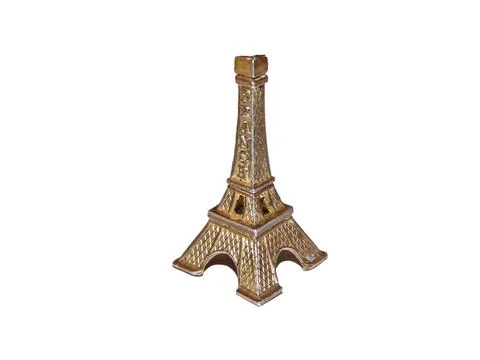 Miniature Eiffel Tower isolated on white 스톡 사진