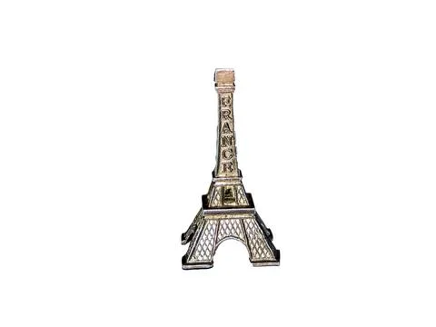 Miniature Eiffel Tower isolated on white 스톡 사진