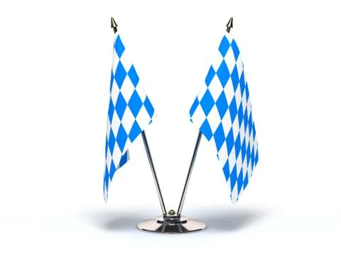 Miniature flag of bavaria Illustrazione stock