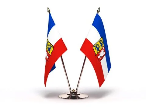 Miniature flag of schleswig holstein Illustrazione stock