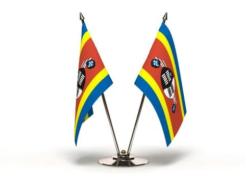 Miniature flag of swaziland Illustrazione stock