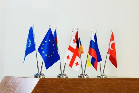 Miniature flags of countries. Stock Photos