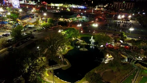 Miniature Golf Course Night Stock Footage 102385697
