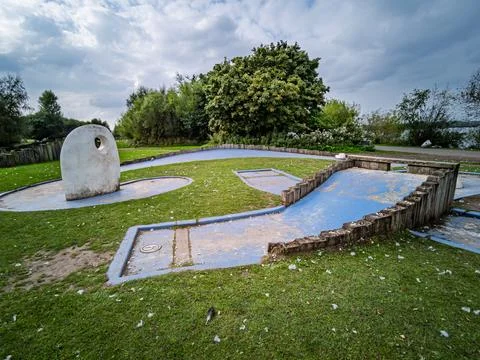 Miniature Golf Course in a Park Stock Photos