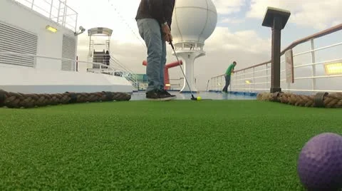 Miniature Golf Shot HD Stock Footage 10824051
