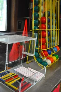 Miniature golf stand Stock Photos