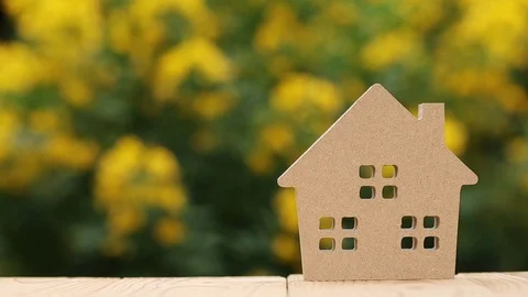 Miniature model of house Stock Footage 77631821