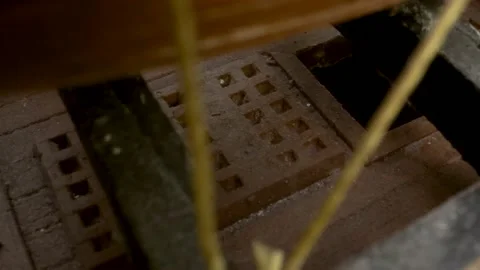 Miniature model ship close-up camera passage Stockbeeldmateriaal 158313223