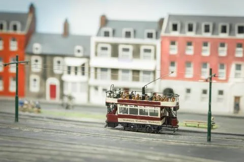 Miniature model tramway Foto stock
