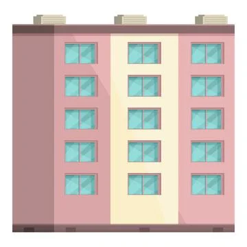 Miniature multistory icon cartoon vector. High building Ilustración de archivo