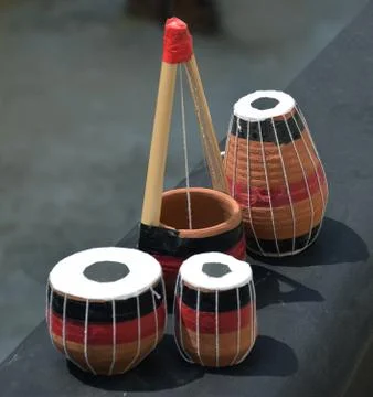 Miniature musical instruments Stock Photos