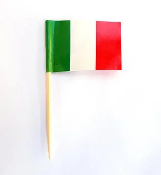Miniature paper flag pointer Italy Stock Photos