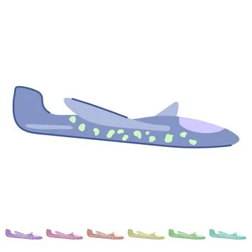 Miniature plane toy vector cartoon graphic Stock Illustration