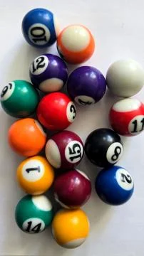 Miniature Pool Balls Stock Photos