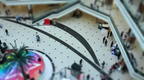 Miniature shopping center Stock Footage 10607151