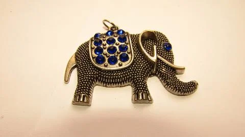 Miniature Silver Elephant Stock Photos