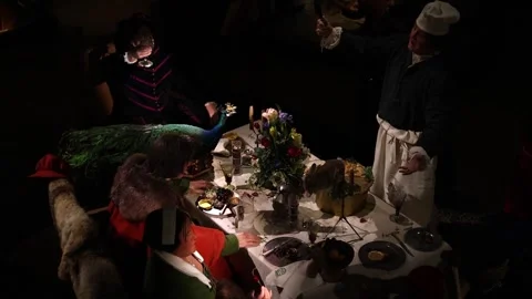 Miniature staged scenes inside 4K ultra HD. Stock Footage 321151456