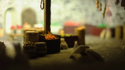 Miniature staged scenes inside 4K ultra HD. Stock Footage 321155918