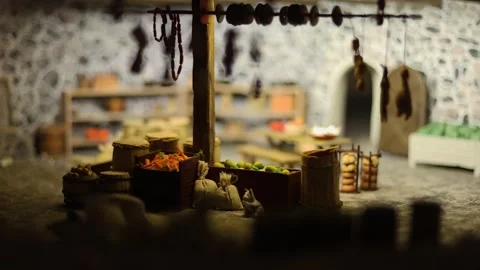 Miniature staged scenes inside 4K ultra HD. Stock Footage 321155948