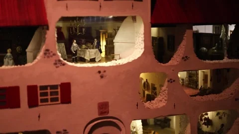 Miniature staged scenes inside 4K ultra HD. Stock Footage 321156109