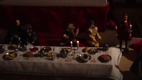 Miniature staged scenes inside 4K ultra HD. Stock Footage 321156277