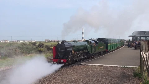 Miniature steam train Stock Footage 80462544
