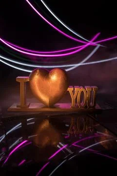 A Miniature Table Scene with Items Symbolizing Love, Relationships, and Rom.. Stock Photos