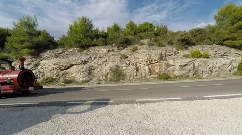 Miniature tourist train Stock Footage 64102491