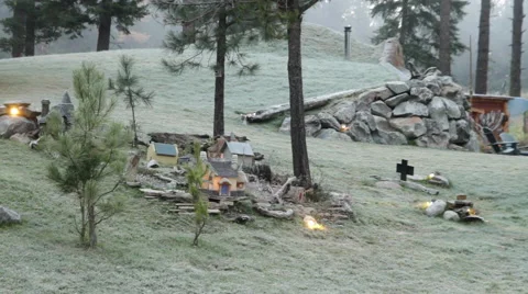 Miniature Town Video stock 40810431