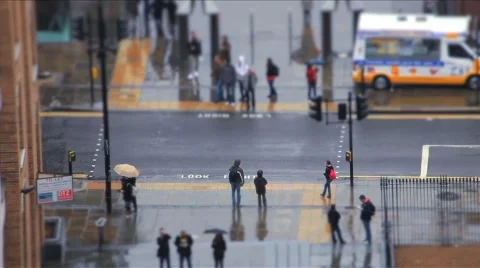 Miniature Traffic Crossing Stock Footage 1004455