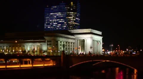 Miniature Train Station Stock Footage 12492619