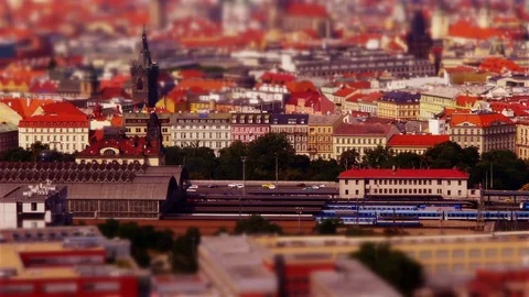 Miniature Train Station in Prague 動画素材 82696806