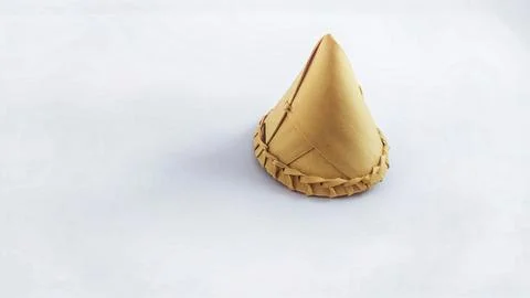 Miniature triangular asian field worker hat (caping) Stock Photos