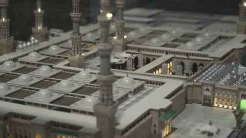 Miniature view of Prophet's Mosque landscape Stock Footage 218625801