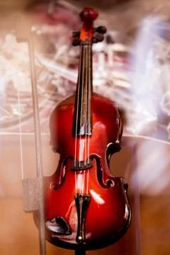 Miniature violin Stock Photos