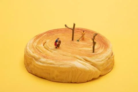 Miniature Western Bread Bakery Creative Scene Stock Photos