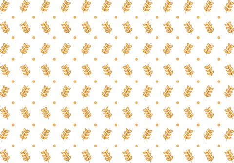 Miniature wheat branches pattern Stock Illustration